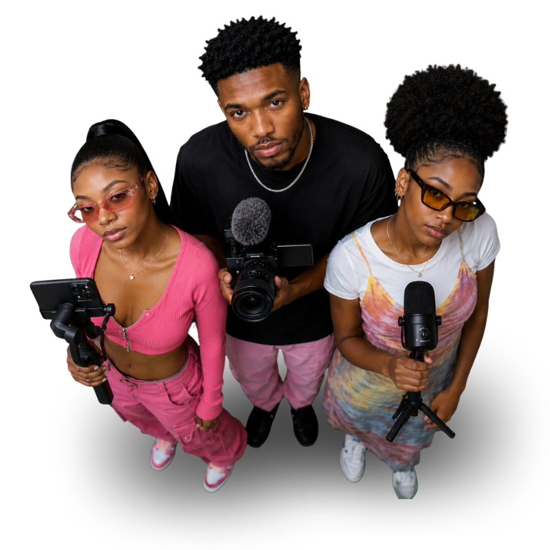 Micro-creators shooting content